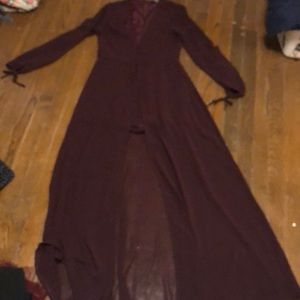 Romper with sheer legs.